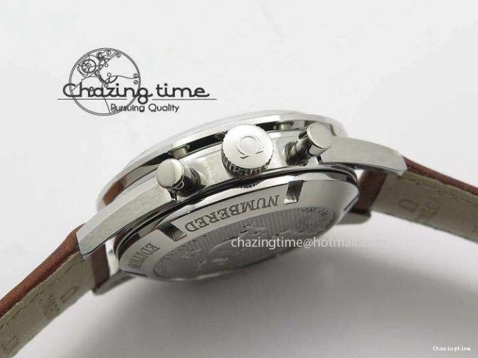 0508 Supportive Speedmaster Professional The Moon Watch on Brown Asso Strap Asian Manual Winding Chronograph Movement 8288